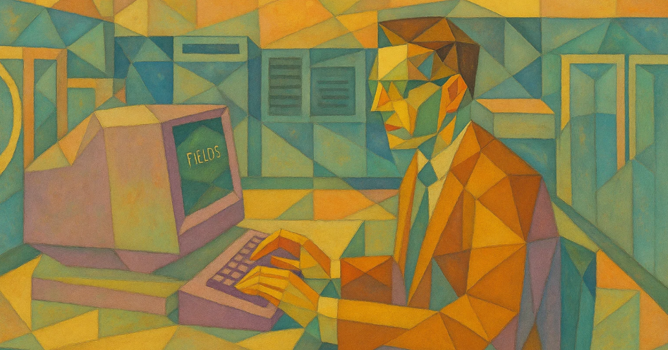 Man typing on a terminal
